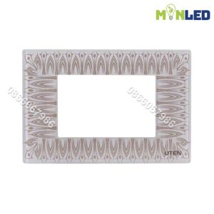Mặt chữ nhật cho 3 thiết bị cỡ S UTEN Q120 - Trắng vân