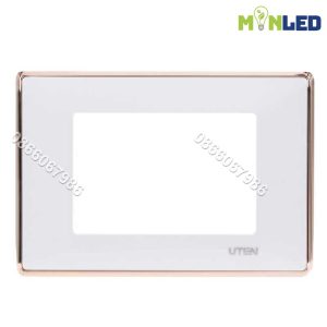Mặt chữ nhật cho 3 thiết bị cỡ S UTEN Q120B - Viền vàng