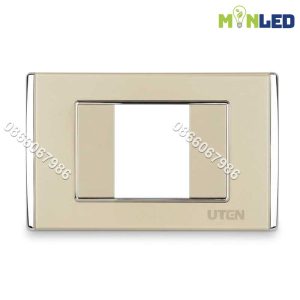 Mặt chữ nhật cho thiết bị cỡ M UTEN V9.1 - Viền bạc