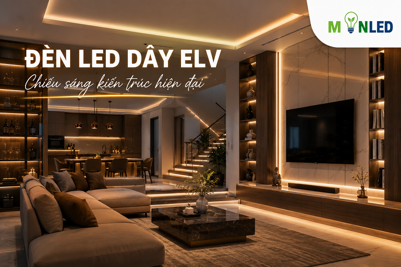 Đèn LED dây ELV mang đến giải pháp chiếu sáng linh hoạt thẩm mỹ cho nội thất hiện đại