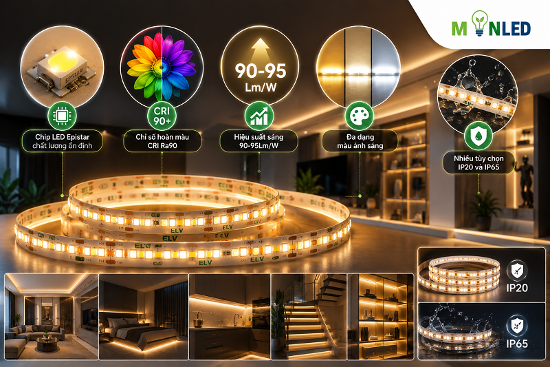 LED dây ELV hội tụ nhiều ưu điểm vượt trội 