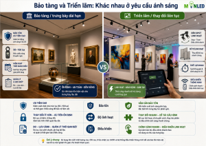 Cách chọn đèn bảo tàng và triển lãm